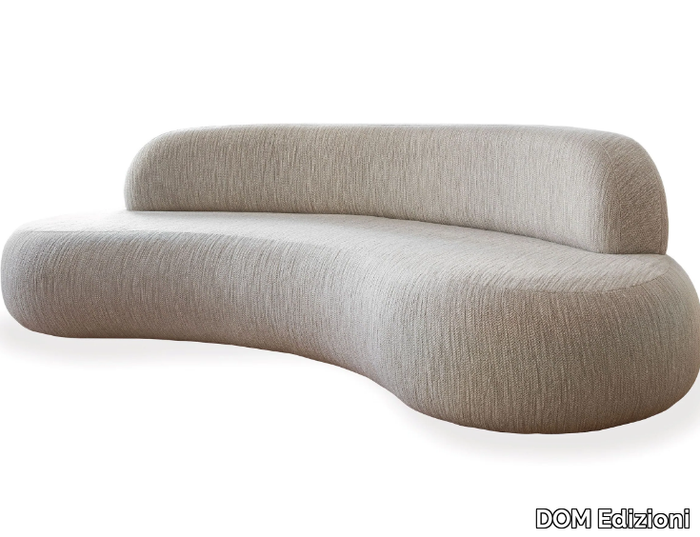 DOEM - Curved 4 seater bouclé fabric sofa _ DOM Edizioni