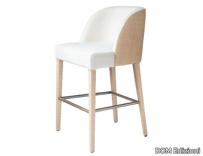 COLETTE RAFIA BAR - High stool with footrest _ DOM Edizioni