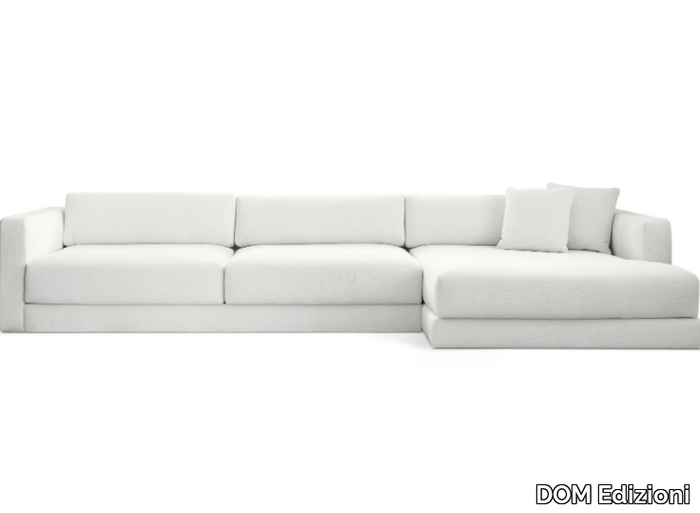 DANIEL - Sectional fabric sofa with chaise longue _ DOM Edizioni