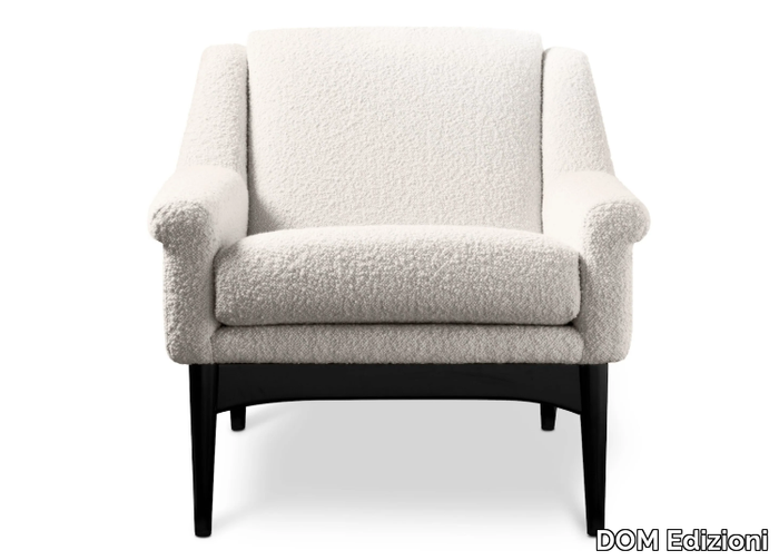 LULÙ - Upholstered fabric easy chair with armrests _ DOM Edizioni