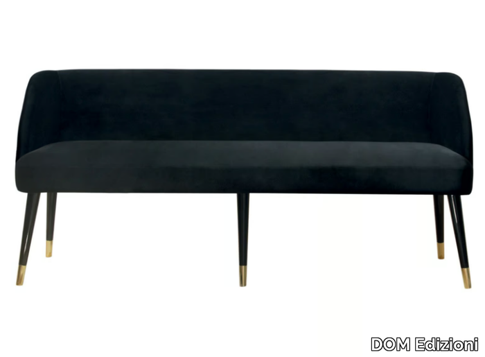 PAULINE DINNER - Upholstered fabric bench with back _ DOM Edizioni