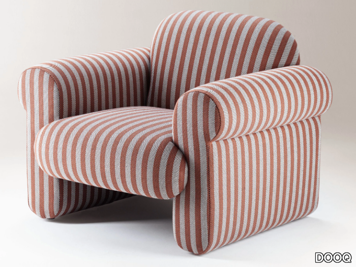 OSCAR - Fabric armchair with armrests _ DOOQ