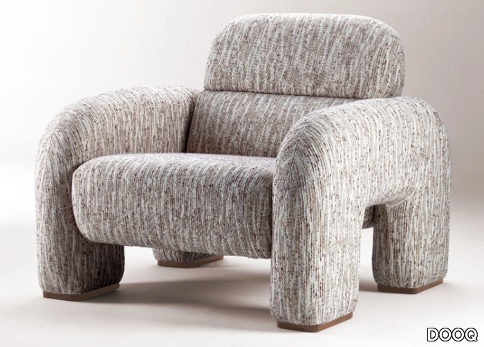 VERTIGO - Fabric armchair with armrests _ DOOQ