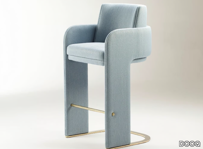 ODISSEIA - Fabric barstool with armrests _ DOOQ