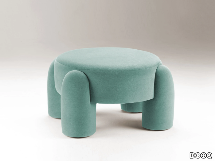 MARLON - Upholstered velvet pouf _ DOOQ