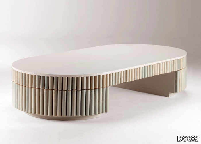 NOUVELLE VAGUE - Oval ceramic coffee table _ DOOQ