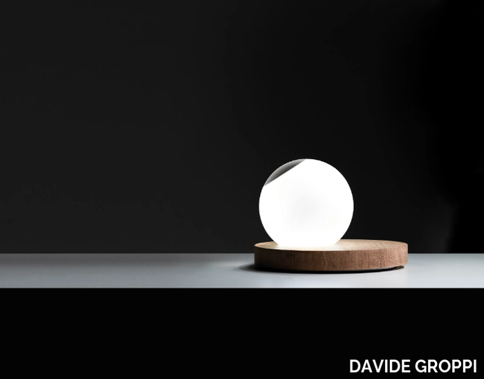 PIGRECO - LED wood and glass table lamp _ DAVIDE GROPPI