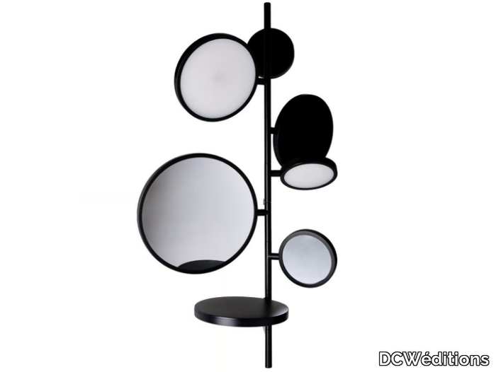 TELL ME STORIES - Mirror with integrated lighting and shelfs _ DCWéditions