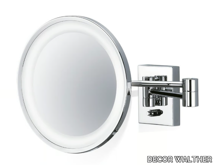 BS 40 LED 3X - Wall-mounted round shaving mirror with integrated lighting _ DECOR WALTHER