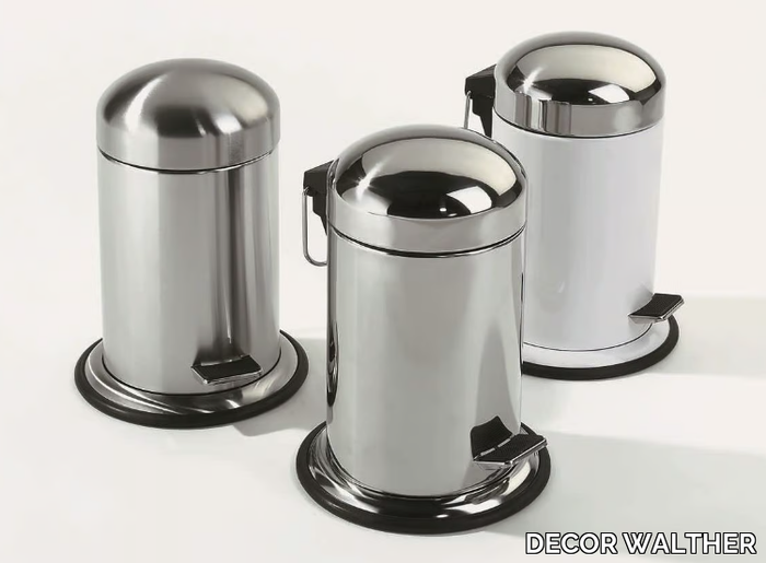 TE 30 - Chrome plated bathroom waste bin _ DECOR WALTHER