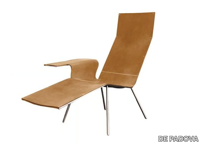 LL04 - Tanned leather chaise longue _ DE PADOVA