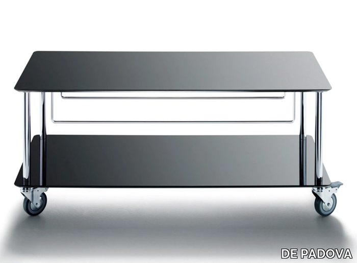 MOBY 2 - Laminate TV cabinet with castors _ DE PADOVA