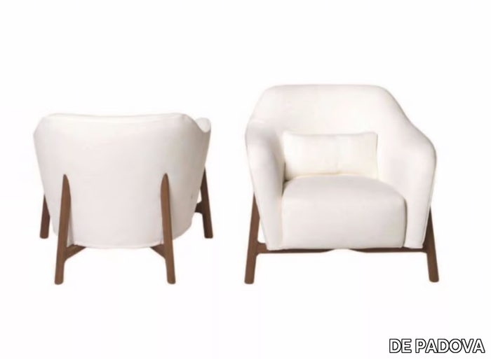 PILOTIS - Upholstered armchair with armrests _ DE PADOVA