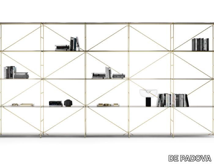 R.I.G. MODULES SHELVING SYSTEM - Shelving system with powder coated steel structure _ DE PADOVA