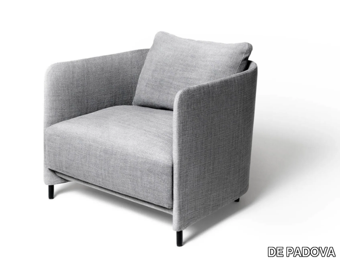 BLENDY - Fabric armchair with armrests _ DE PADOVA