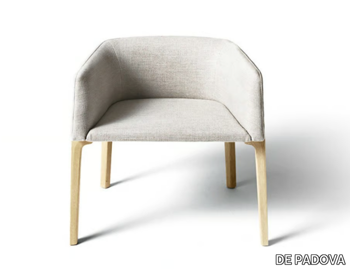 CHESTO LOUNGE - Upholstered fabric chair with armrests _ DE PADOVA