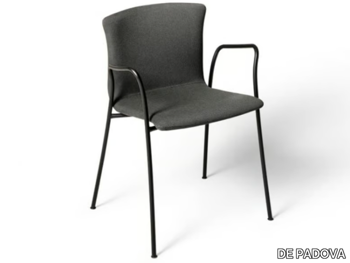 CIRENE - Upholstered chair with armrests _ DE PADOVA