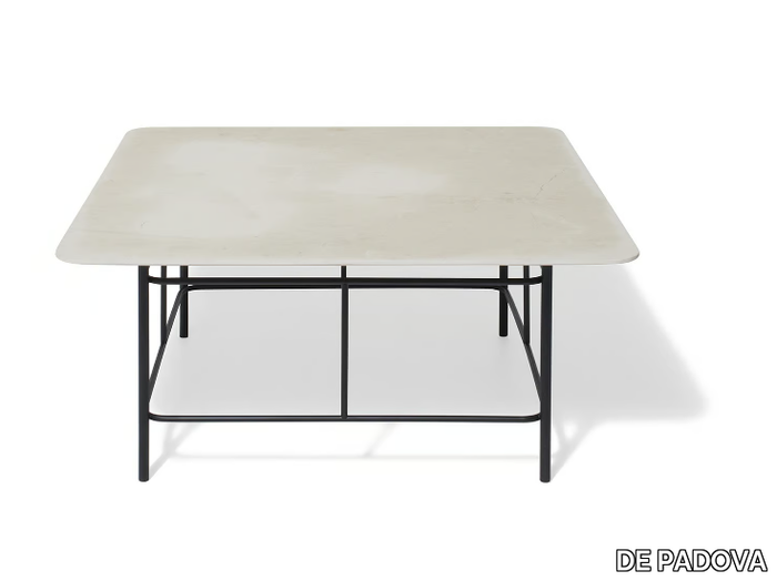 ANDON - Square natural stone garden side table _ DE PADOVA