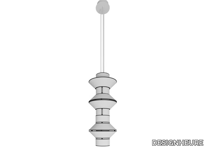 TOWER MOYEN - LED fabric pendant lamp _ DESIGNHEURE