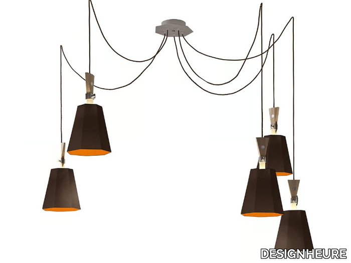 LUXIOLE 5 PETIT - Fabric pendant lamp _ DESIGNHEURE