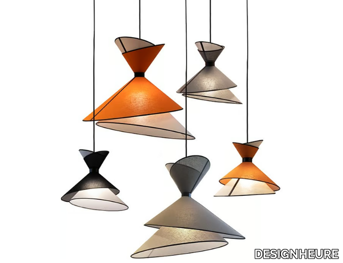 KIMONO 5 - LED fabric pendant lamp _ DESIGNHEURE