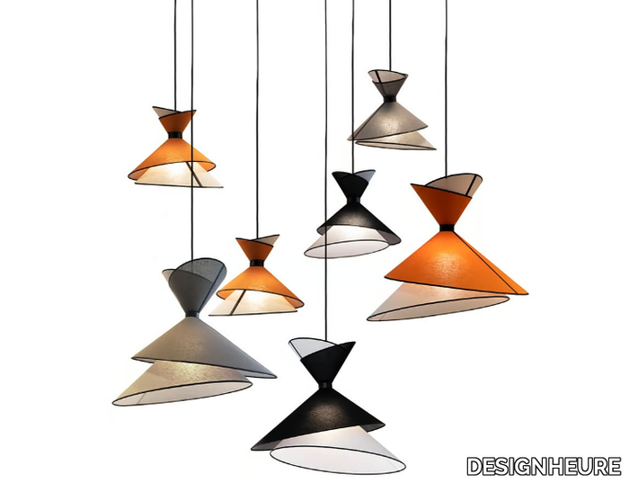 KIMONO 7 - LED fabric pendant lamp _ DESIGNHEURE