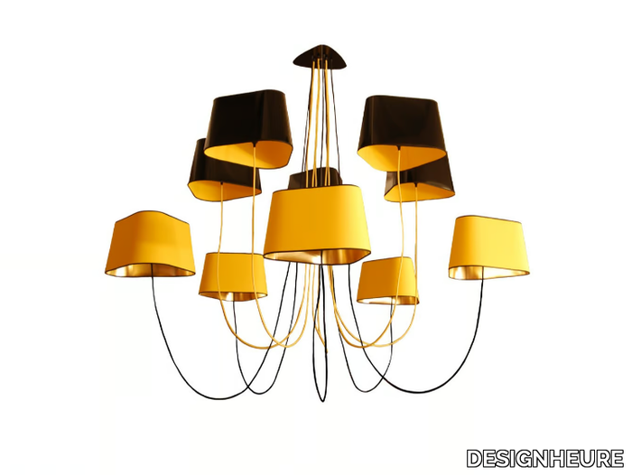 NUAGE 10 MOYEN - LED fabric chandelier _ DESIGNHEURE