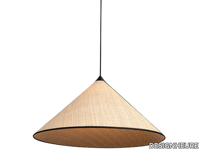 PARIS-HANOÏ GRAND - LED raffia pendant lamp _ DESIGNHEURE