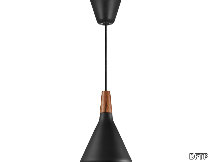 NORI - Dimmable metal and walnut pendant lamp _ DFTP