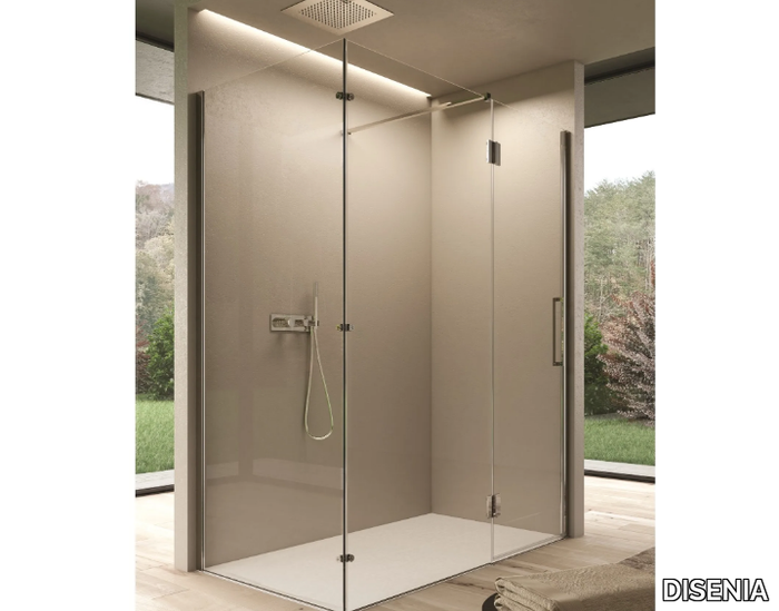 EASY - Corner rectangular glass shower cabin _ DISENIA