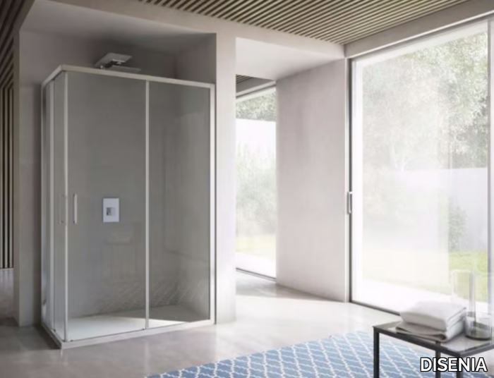 FREE - Crystal shower cabin with sliding door _ DISENIA