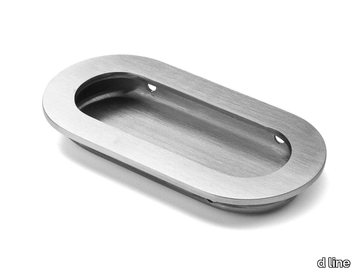 FLUSH PULL OVAL - Recessed stainless steel door handle _ d line