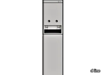 SANITARY PANEL HW - Waste bin and towel dispenser in stainless steel _ d line