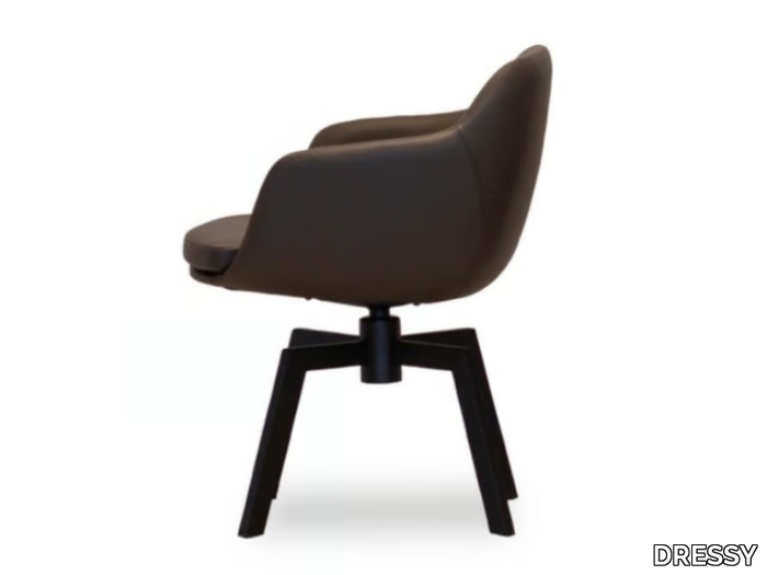 LAP 4053 - Swivel upholstered chair with armrests _ DRESSY