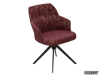 NUBO 4102 - Trestle-based upholstered fabric chair _ DRESSY