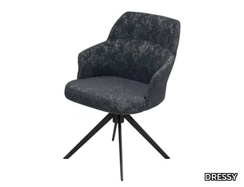 NUBO 4103 - Swivel fabric chair with armrests _ DRESSY