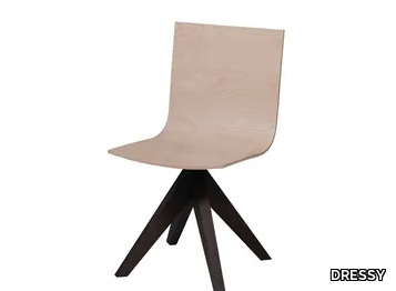 TAIGA B3 - Trestle-based wooden chair _ DRESSY