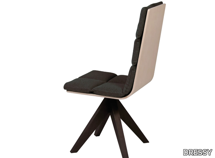 TAIGA H2-H3 - Trestle-based chair with integrated cushion _ DRESSY