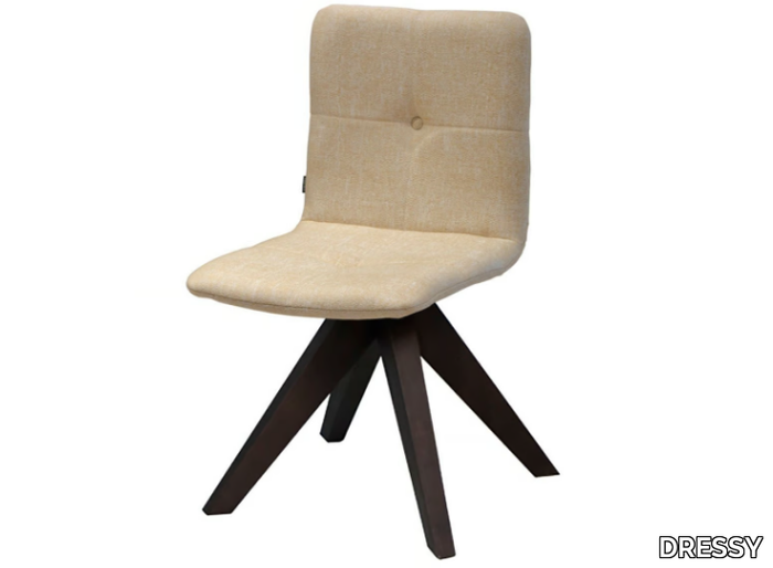 TAIGA B4 - Upholstered trestle-based chair _ DRESSY