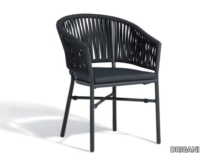 GAIA - Aluminium garden chair with armrests _ DRIGANI