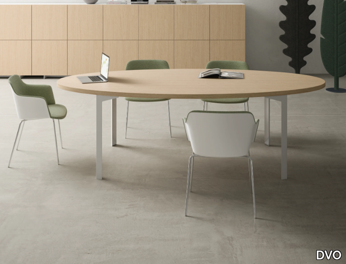 ENNA - Round melamine and plate meeting table _ DVO