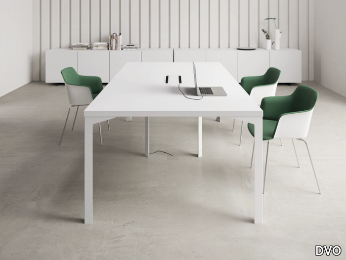 ENNA - Rectangular plate and melamine meeting table _ DVO