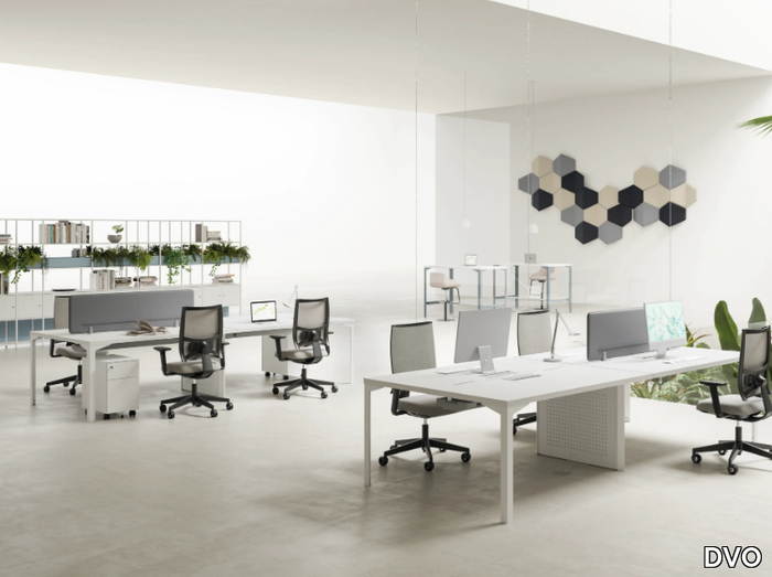 ENNA - Sectional melamine and plate office desk _ DVO