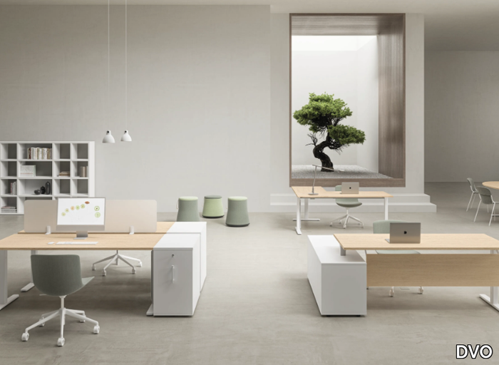 NOBU - Sectional melamine and metal office workstation _ DVO