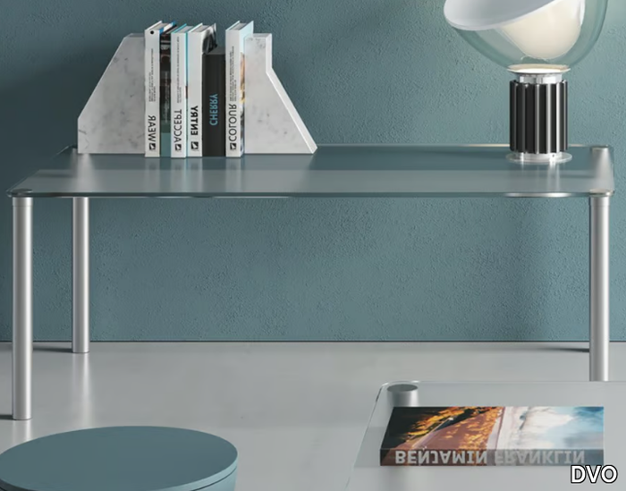 Metal coffee table - Glass and metal high side table _ DVO