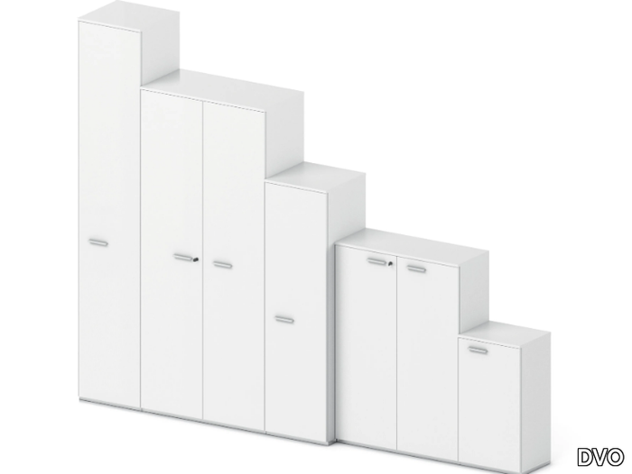 UNIVERSAL STORAGES - Modular melamine office storage unit with hinged doors _ DVO