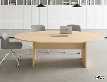 TREKO - Oval melamine meeting table _ DVO