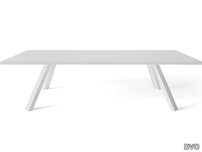 TOKIO - Rectangular melamine and steel meeting table _ DVO