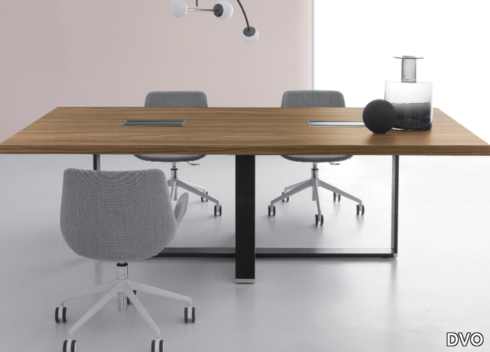 VIGO - Rectangular melamine and metal meeting table _ DVO