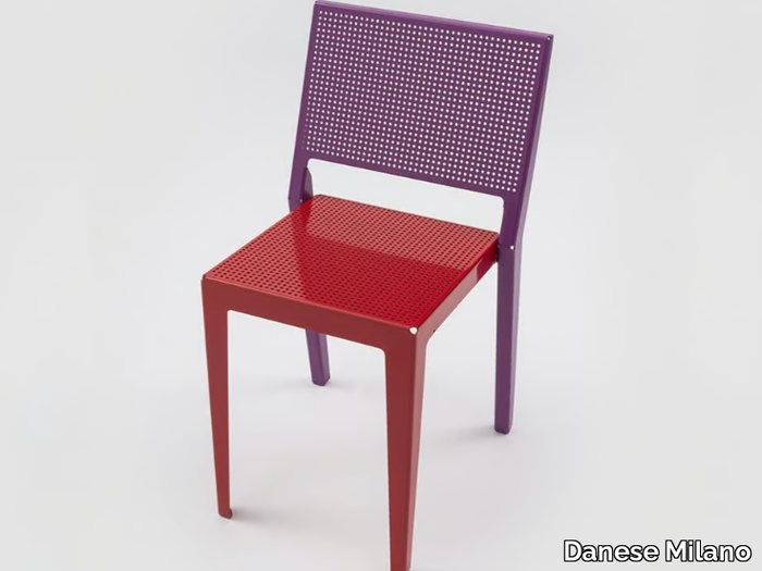 ABCHAIR - Stackable powder coated aluminium chair _ Danese Milano